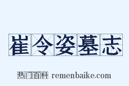 崔令姿墓志是什么意思的图片